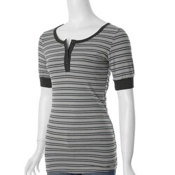 Everyday Brand Junior's Striped Henley Top