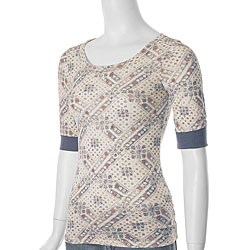 Everyday Brand Junior's Jewel Neck Knit Top