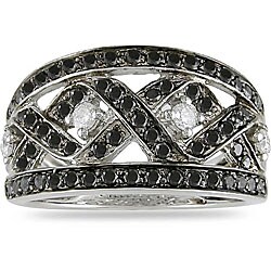 14k Gold 3/4ct TDW Black and White Diamond Ring (H-I, I1)