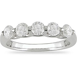 14k White Gold 1ct TDW Diamond 5-stone Ring (H-I, I1)