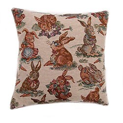 Rabbits Tapestry Throw Pillow (Set of 2)