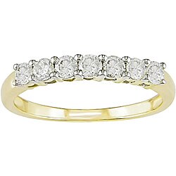 10k Gold 1/2ct TDW Diamond Semi-eternity Band (I-J, I2)