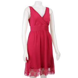 FINAL SALE Tahari ASL Women's Chiffon V-neck Dress