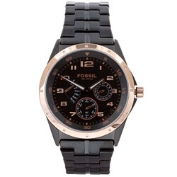 Fossil Men's Black Stainless Steel Watch