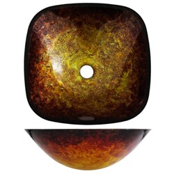 Geyser Foiled Tempered glass Bathroom Vessel Sink
