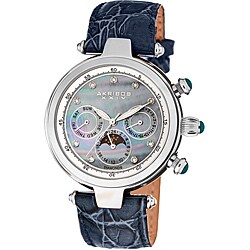 Akribos XXIV Unisex Classique Diamond Automatic Fashion Strap Watch