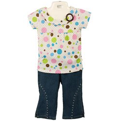 Trendy Girl Toddler Girl's 2-piece Top and Capri Pant Set