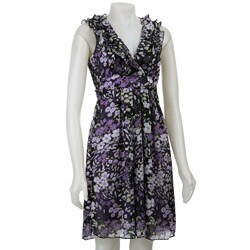 FINAL SALE Teeze Me Junior's Printed Chiffon Dress