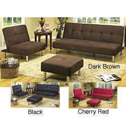 Roper Armless 3-piece Sofabed/ Loveseat Set