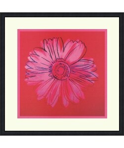 Andy Warhol 'Daisy (Pink on Red), 1982' Framed Art Print