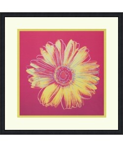 Andy Warhol 'Daisy (Yellow on Pink), 1982' Framed Art Print