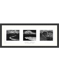 Ansel Adams 'Our National Parks' Triptych Framed Art Print