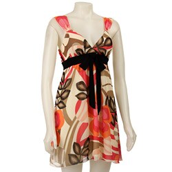 FINAL SALE La Belle Junior's Floral Tie-back Dress