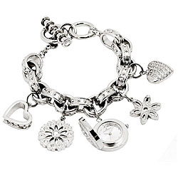 Anne Klein Women's Silvertone Link Bracelet Watch