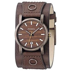 Fossil Men's Analog Brown Leather Watch 
