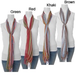 Adi Designs Women's Lightweight Striped Scarf