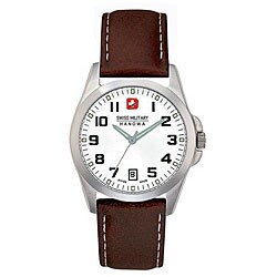 Swiss Military Men's White Tomax Leather Strap Watch