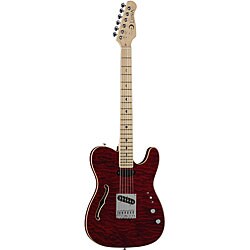 Luna Deco Series Red Semi-hollow TLE Electric Guitar