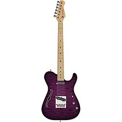 Luna Deco Semi-hollow Purple TLE Electric Guitar