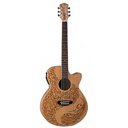Luna Henna 'Paradise' Cedar Acoustic/ Electric Guitar