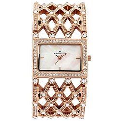 Anne Klein Women's Crystal Goldtone Bangle Watch