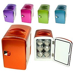 Metallic AC/DC Mini Personal Fridge