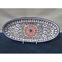 Set of 2 Tabarka Design Large Oval Platters (Tunisia)