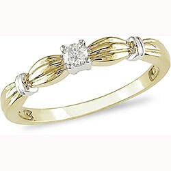 14k Gold 1/10ct TDW Diamond Engagement Ring