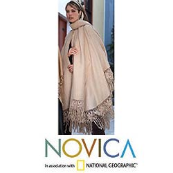 'Flower of Peru' Alpaca Wool Full Poncho (Peru)