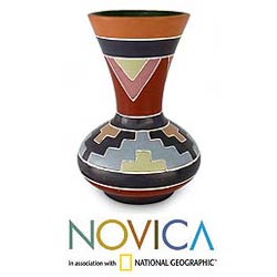 'Pyramids' Ceramic Vessel (Mexico)