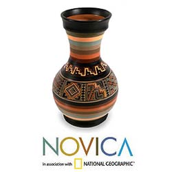 Ceramic 'Treasure' Cuzco Vase (Peru)