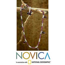 Garnet 'Sublime Dancer' Anklet (India)