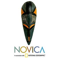 Sese Wood and Brass 'Come By Love' Mask (Ghana)
