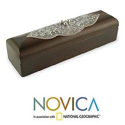 Wood and Nickel 'Birds and Romance' Box (Thailand)
