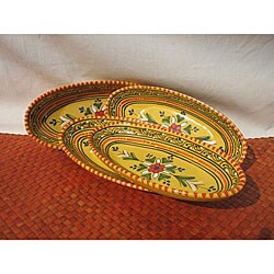 Set of 4 Solena 9-inch Small Oval Platters (Tunisia)