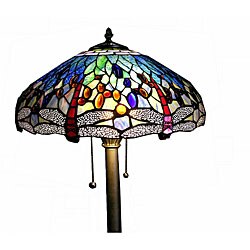 Tiffany-style Dragonfly Floor Lamp