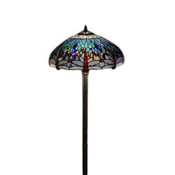 Tiffany-style Dragonfly Floor Lamp