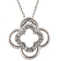 Sterling Silver 1/10ct TDW Diamond Necklace (J-K, I3)