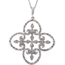 Sterling Silver 1ct TDW Diamond Necklace (J-K, I3)