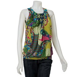 Fever Women's Banded Bottom Sleeveless Top