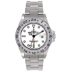 Pre-owned Rolex Explorer ll Men's Steel White Dial Watch