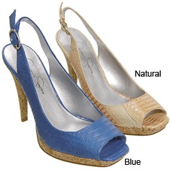 Jessica Simpson Peep-toe Slingback Platform Pumps