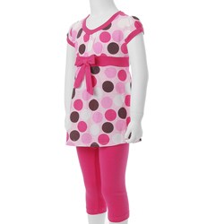 RMLA Brand Girl's Dotted Tunic and Legging Set