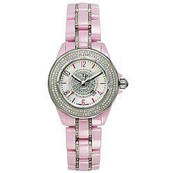 LP Italy Celano Women's Pink Ceramic Diamond Watch