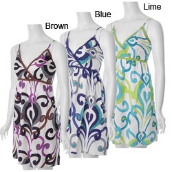 Good Times Junior's Spaghetti Strap Print Dress