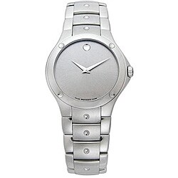 Movado S.E. Men's Silver Face Stainless Steel Watch