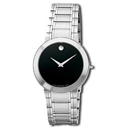 Movado Stiri Men's Stainless Steel Black Face Watch