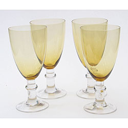  Certified International  Dark Amber 16-ounce Goblets (Set of 4)