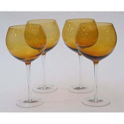 Certified International  Dark Amber 28-ounce Glasses (Set of 4)
