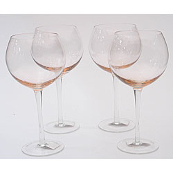 Certified International Pink 28-ounce Red Wine (Set of 4)